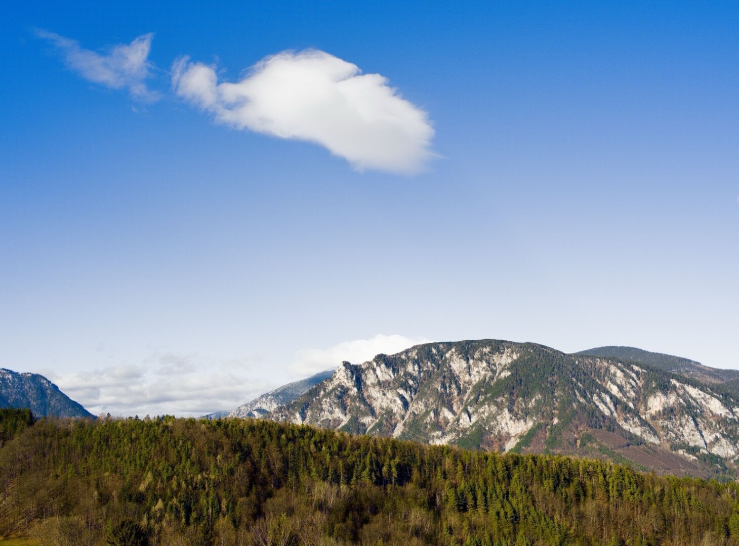 Alpine view from the kreuzberg near payerbach, lower Austria