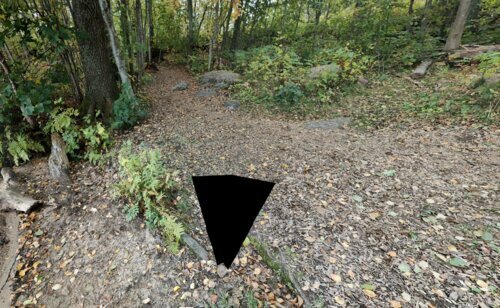 Tampere virtual travel with black triangle