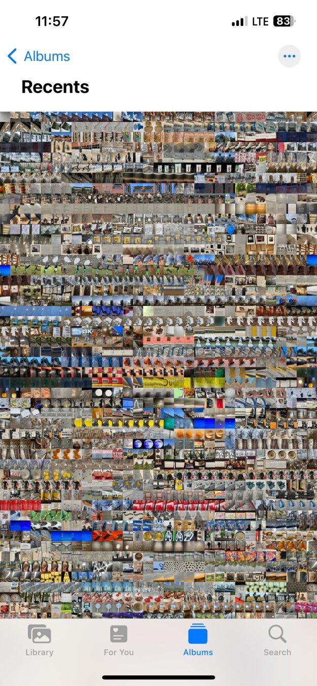 Also similar here of tiny photos in a digital contact sheet.