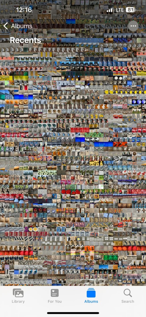 Very tiny photos in a gird pattern.