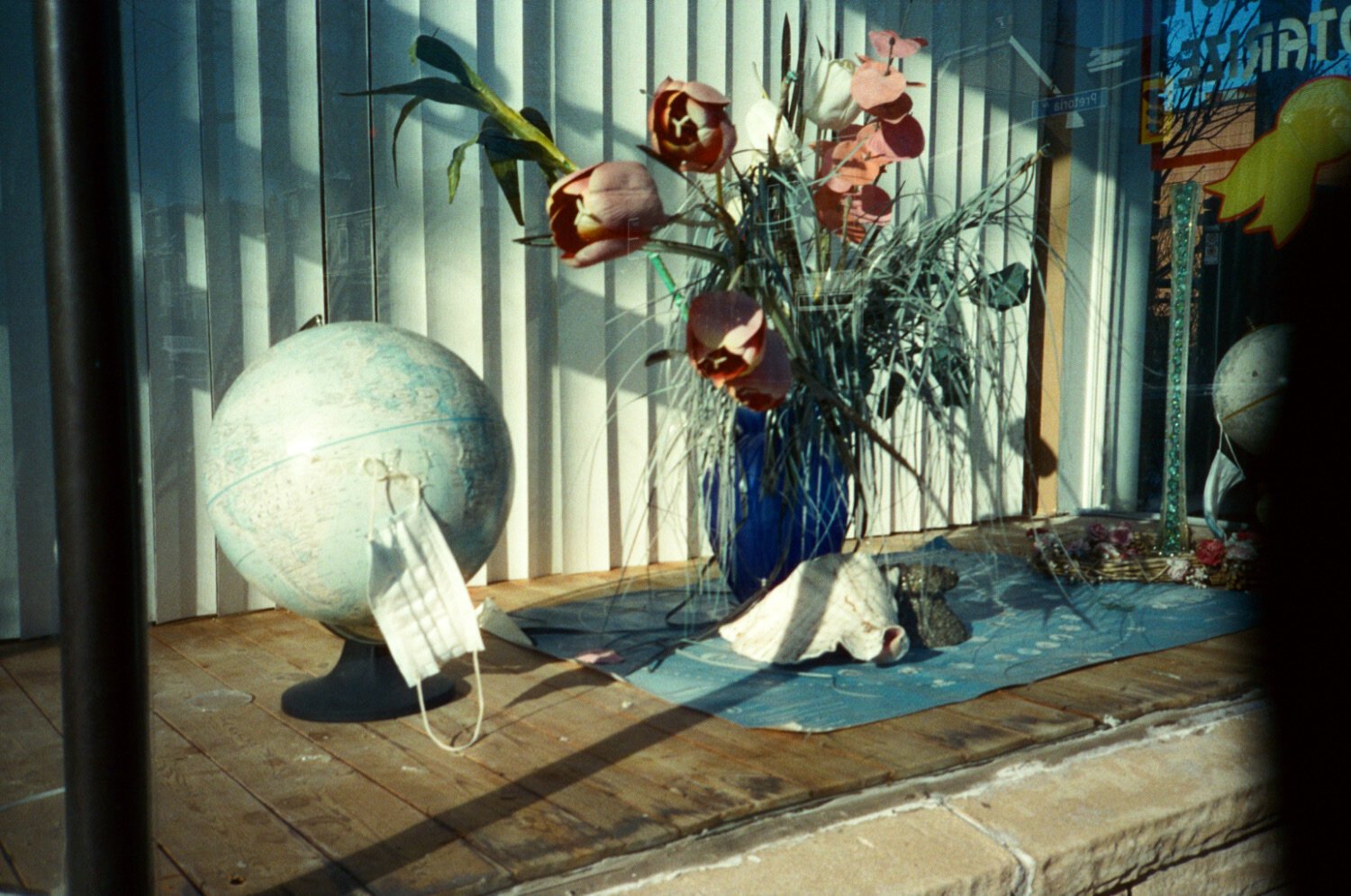 Called “Fake Flowers and Globe”.