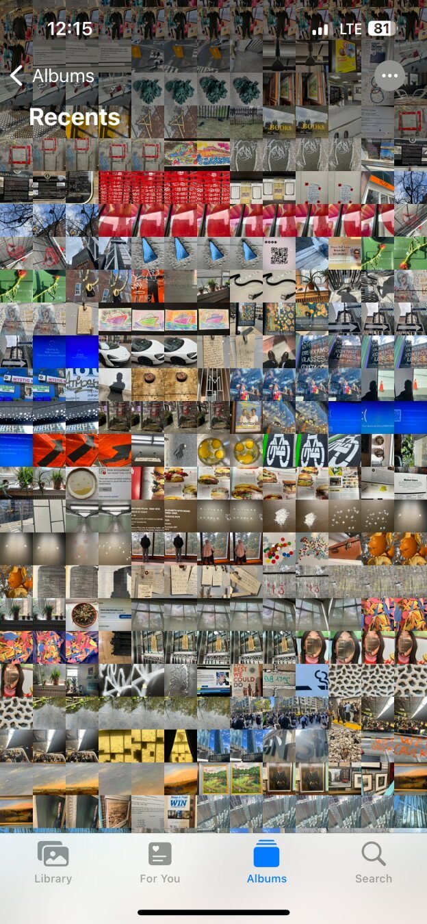 Smaller tiny images lined up in a grid.