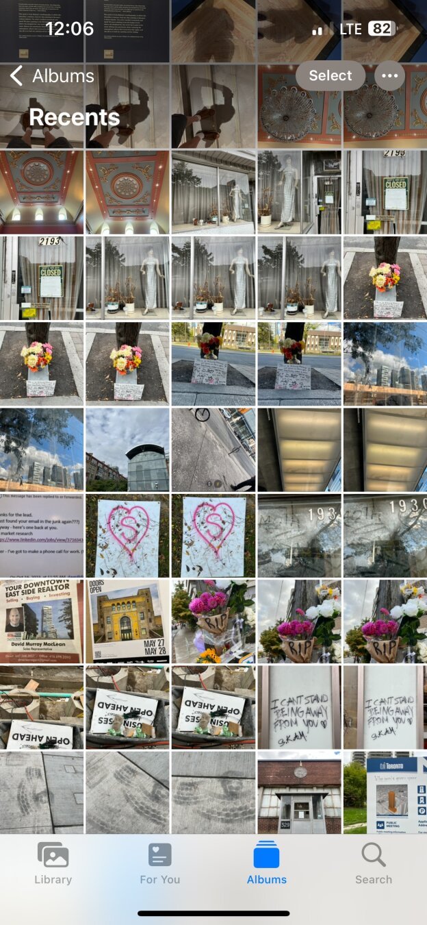 Same here, cell phone digital contact sheets.