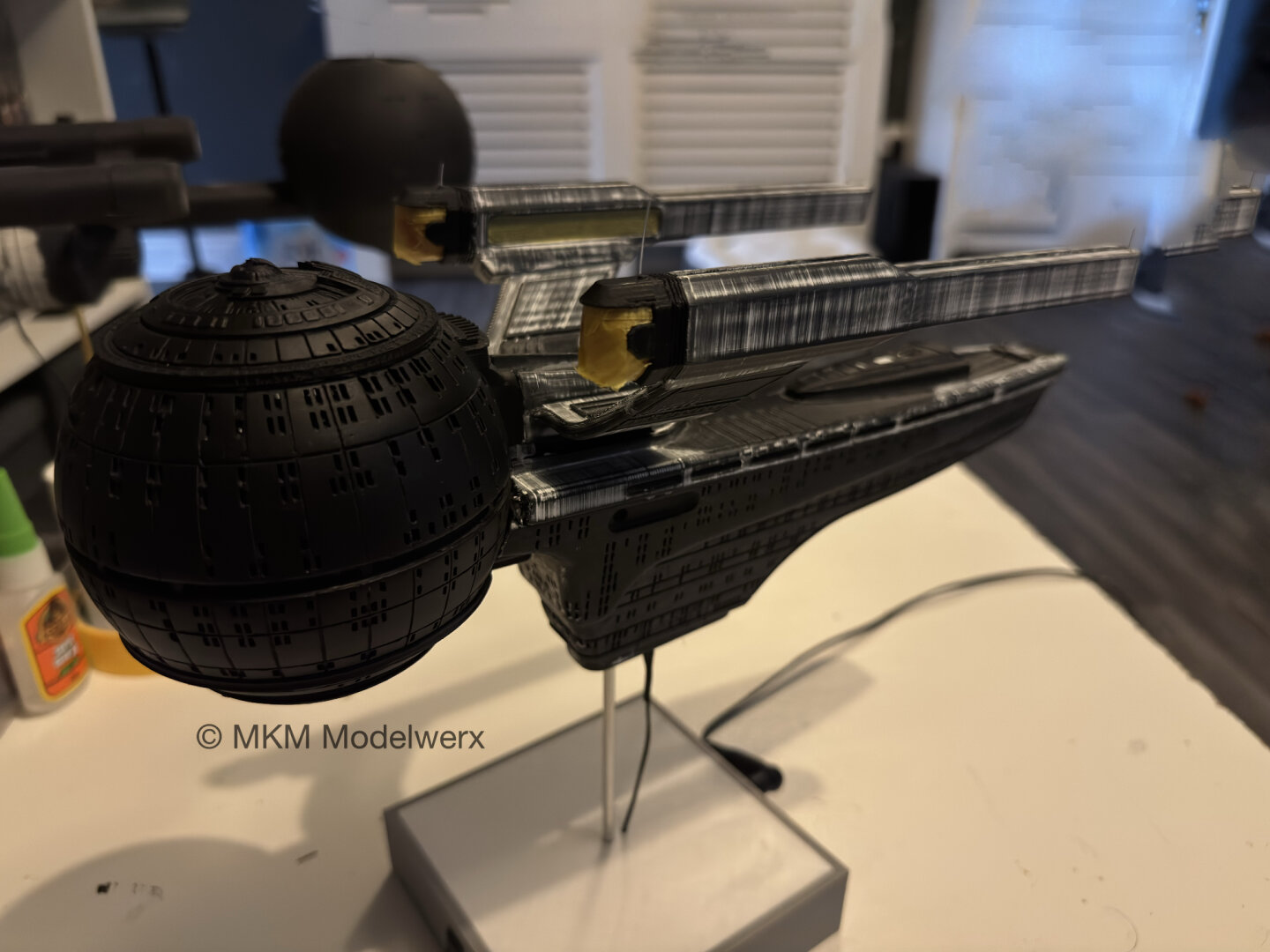 The model completely assembled.