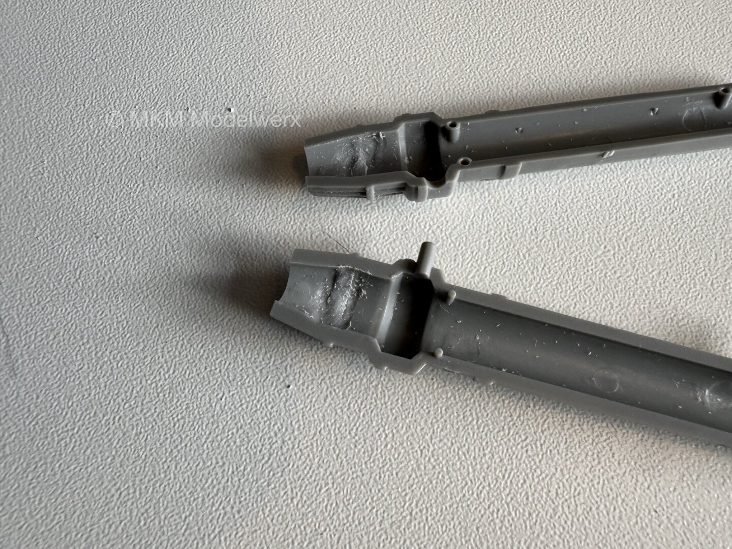 Engine parts modified to allow light through