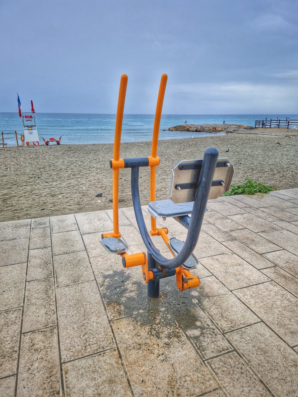 A gym by the sea