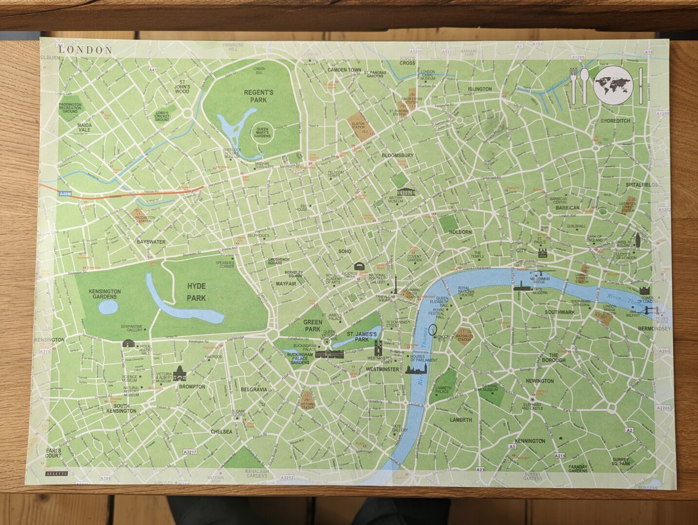 London map placemat