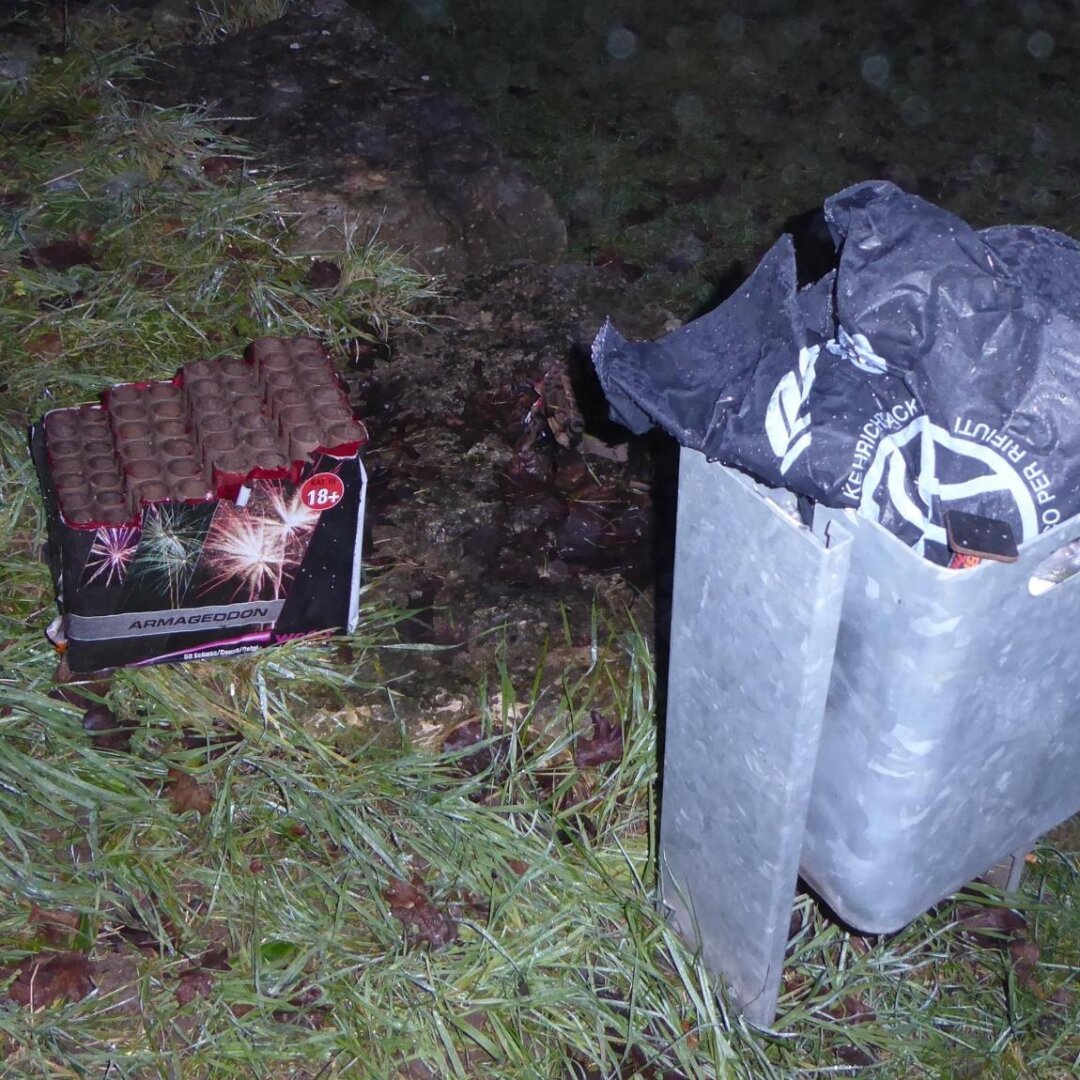 an image from my Pixelfed (because, fuck instagram), shows a used fireworks box called ARMAGEDDON, i did feel annihilated
