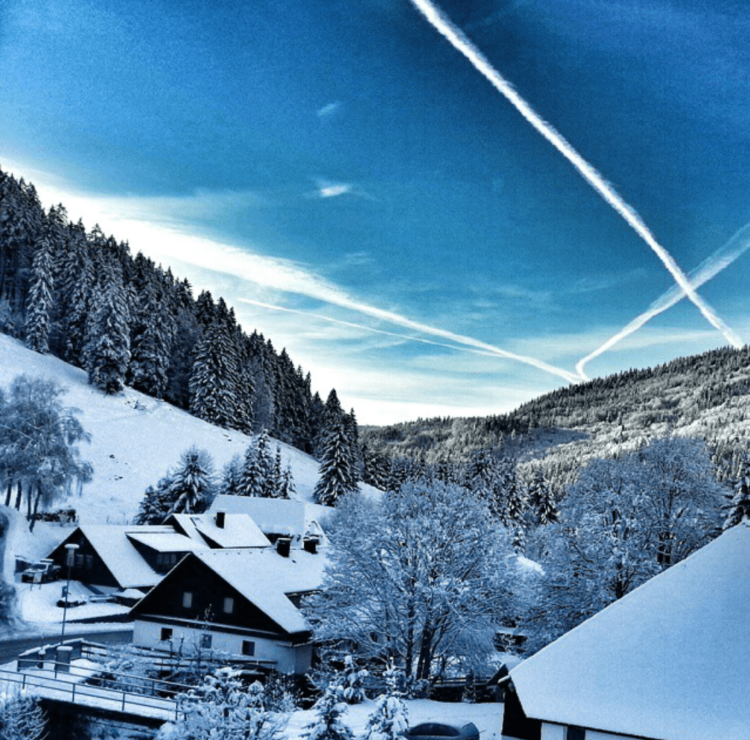 a small snowy village in germany