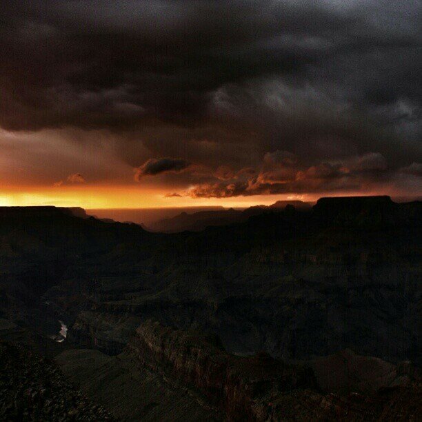 sunset over the grand canyon