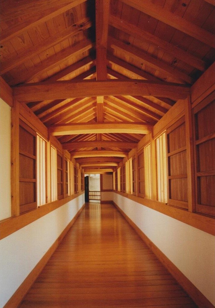 Photo of a hallway in Himeji castle.