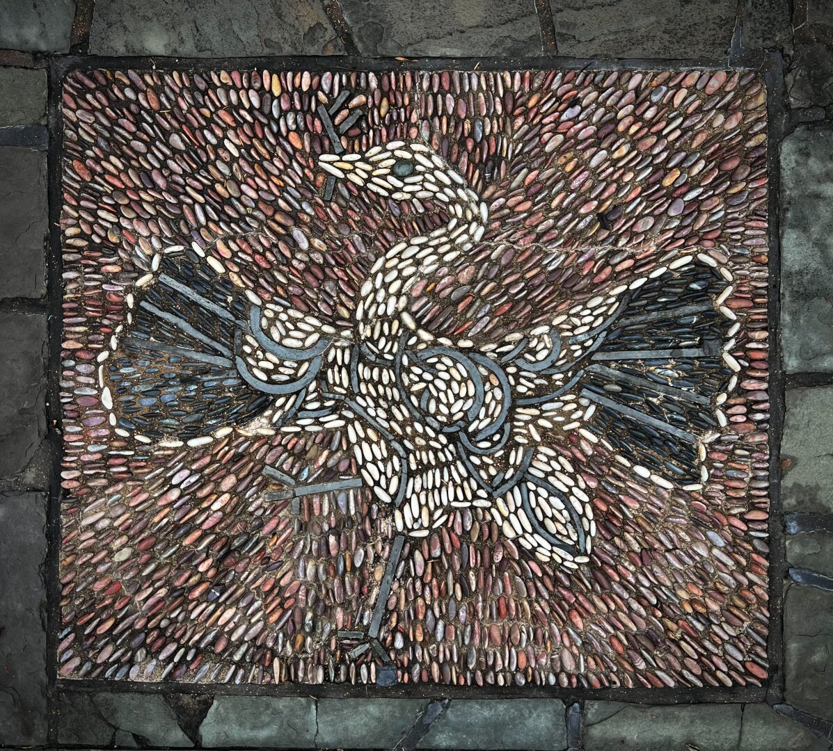 Bird made of rocks