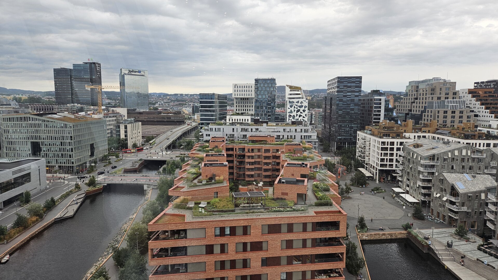 Utsikt mot nordøst fra Munchmuseet