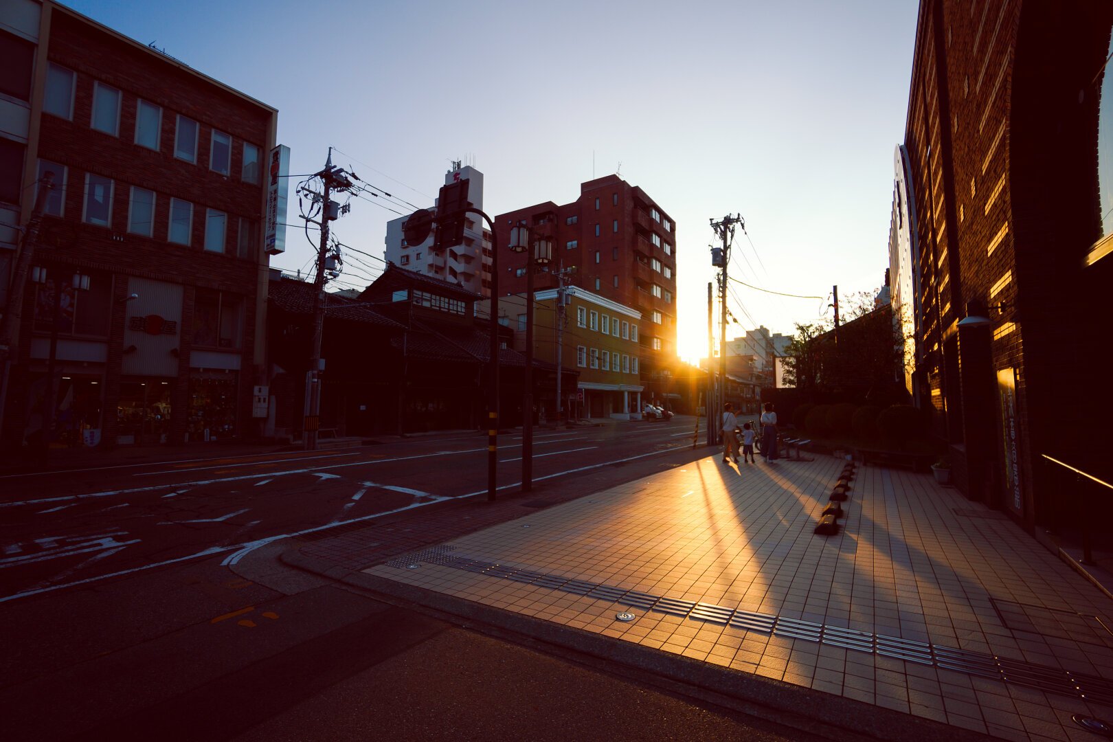 Sunset at Kanazawa city in japan.