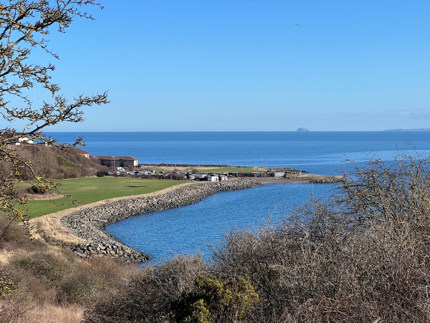 View down onto an old beach.