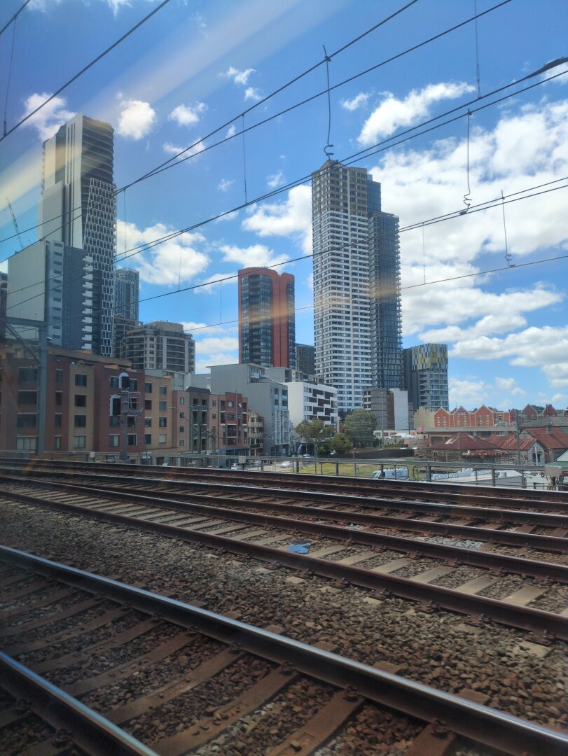 Parramatta skyline, as viewed from the train.