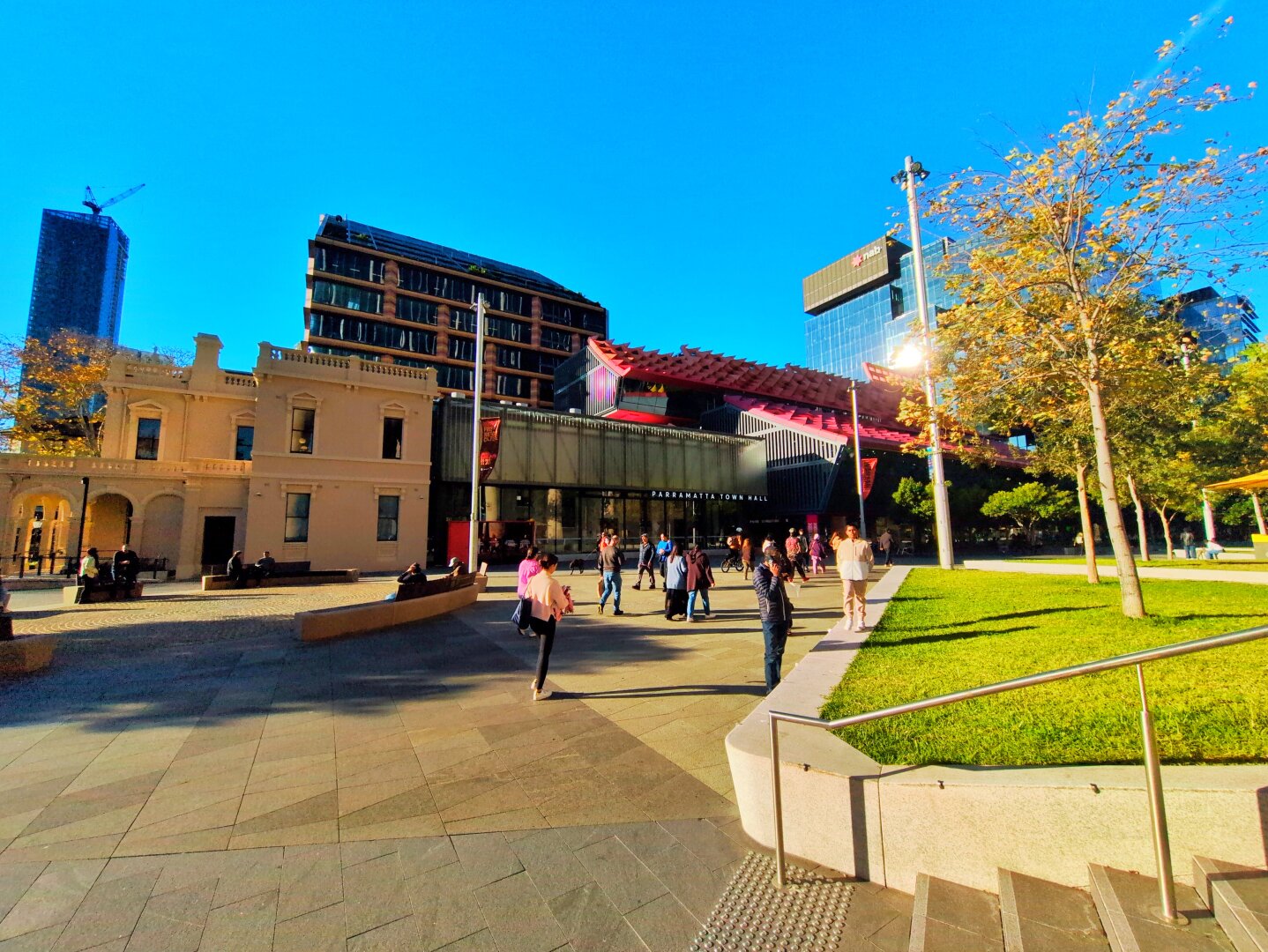 The building directly connects to Parramatta Town Hall.