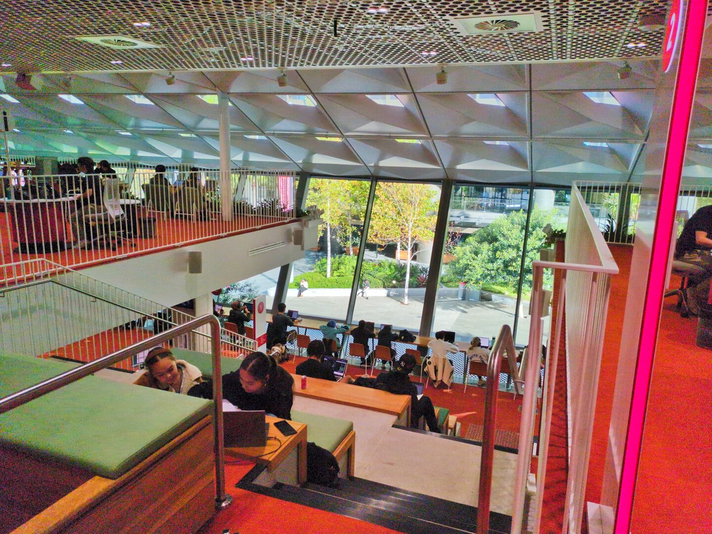 A closer look down the central seating area.