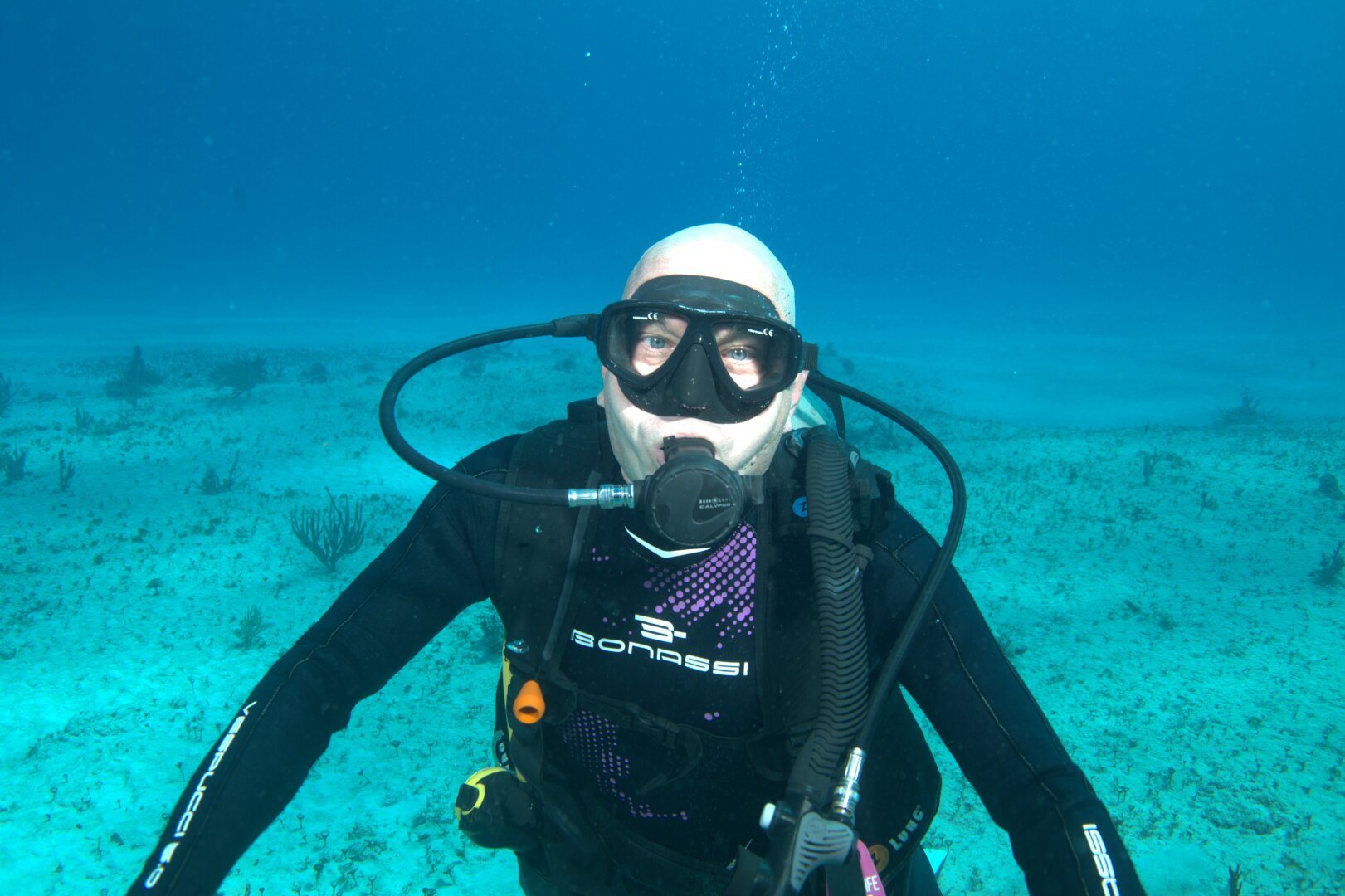A face-on shot of my scuba diving.