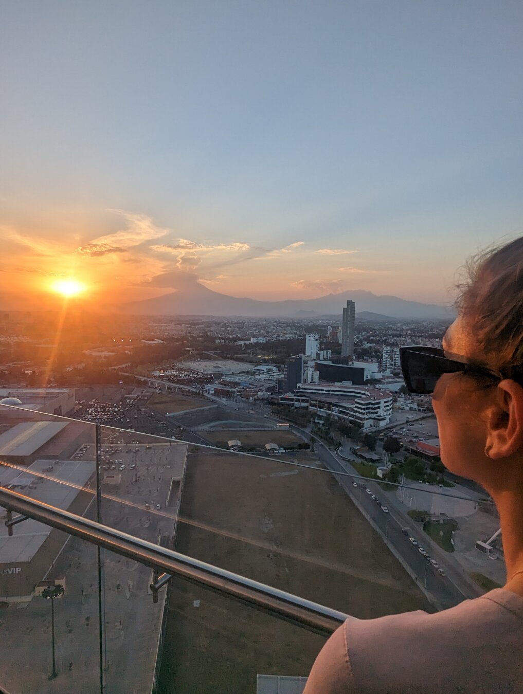 A Puebla sunset as viewed by my partner.