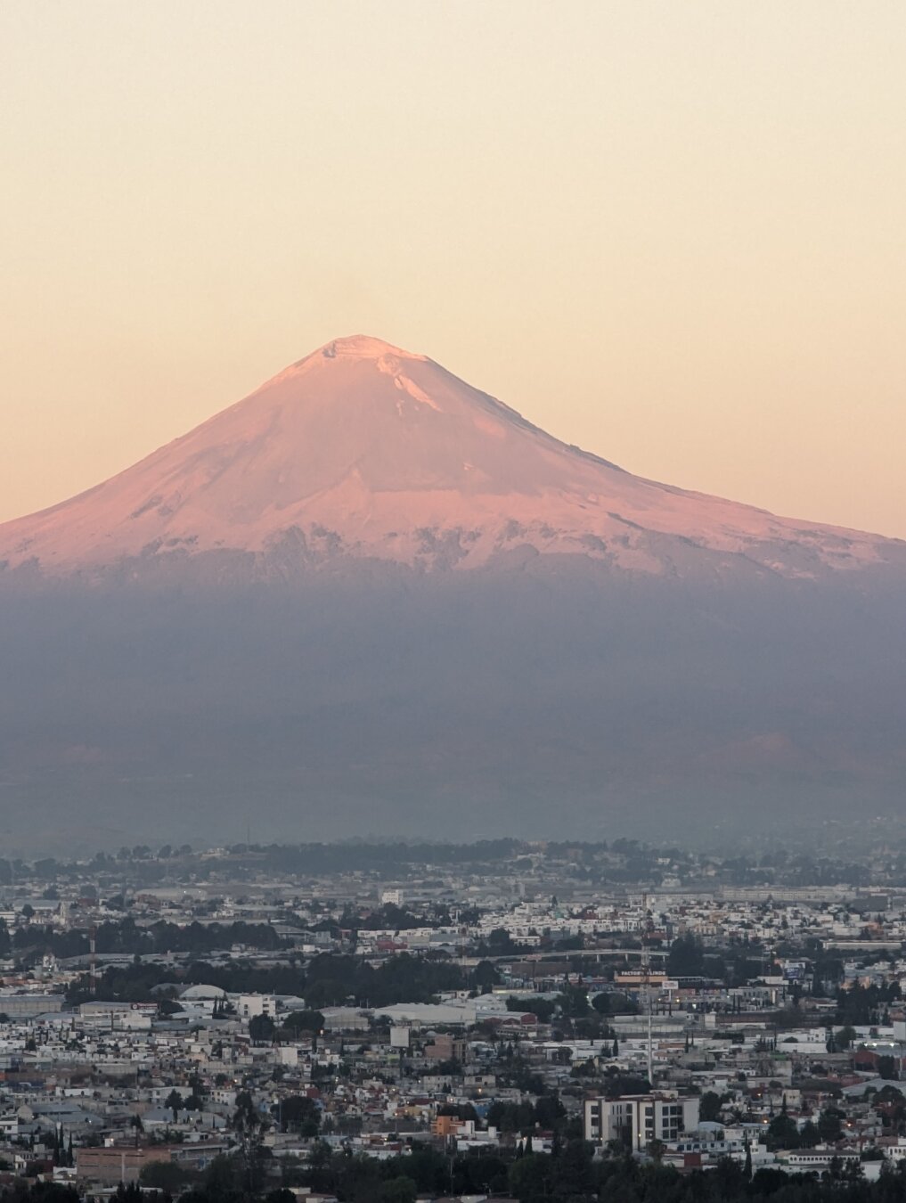 Morning sun on a volcano near Puebla, MX