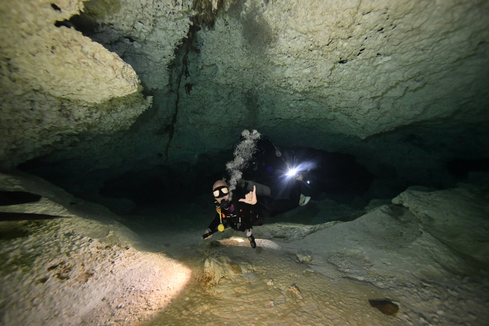 Cave diving