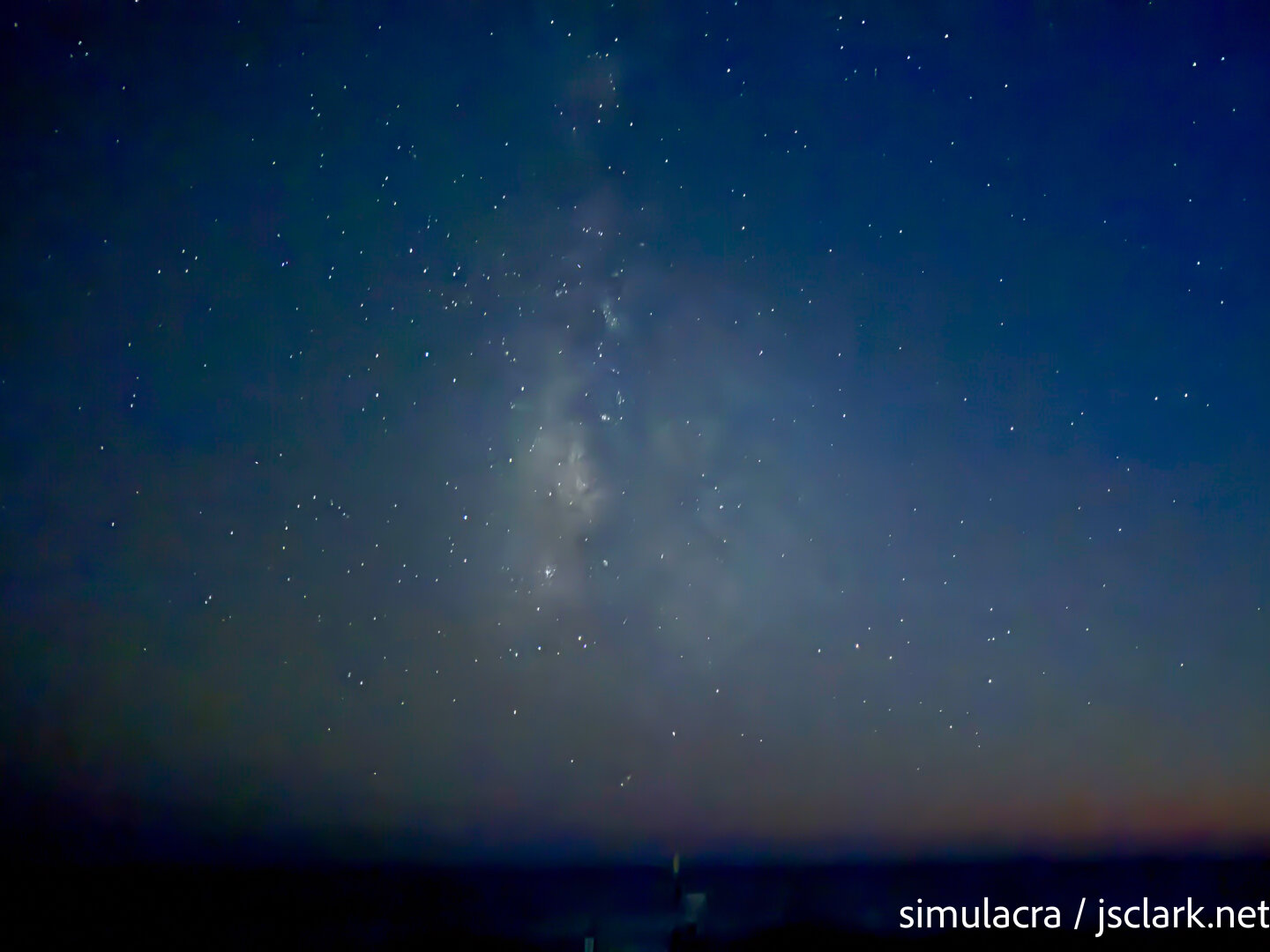Night sky with hazy Milky Way