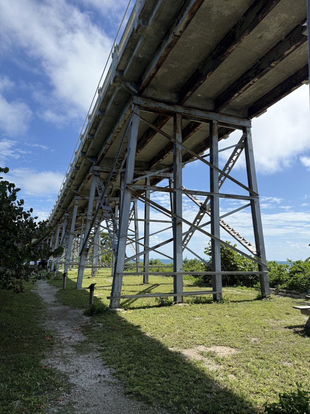 View of structure beneath the old Bahia Honda bridge.