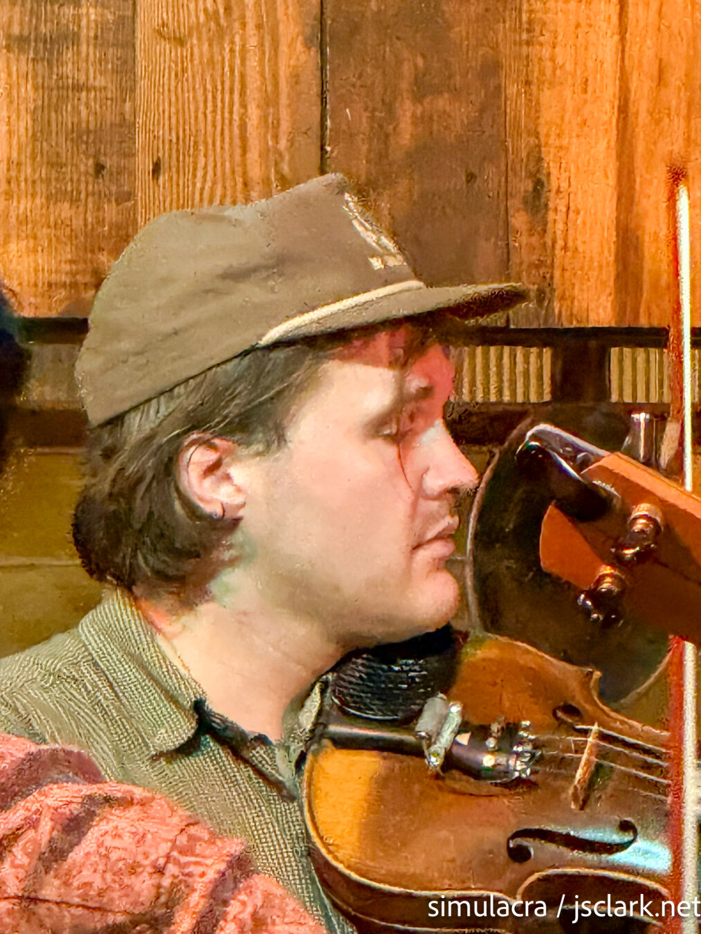 Musician at the Old Time Jam, Jack of the Woods Pub, Asheville NC.