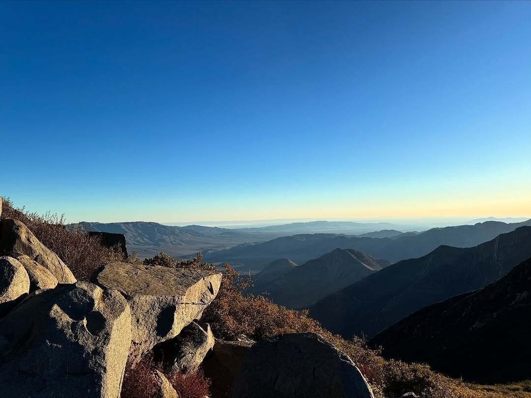 Blue skies over the summit of Mount Laguna in San Diego.