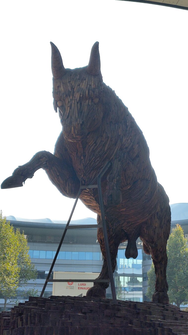 The statue of a bull