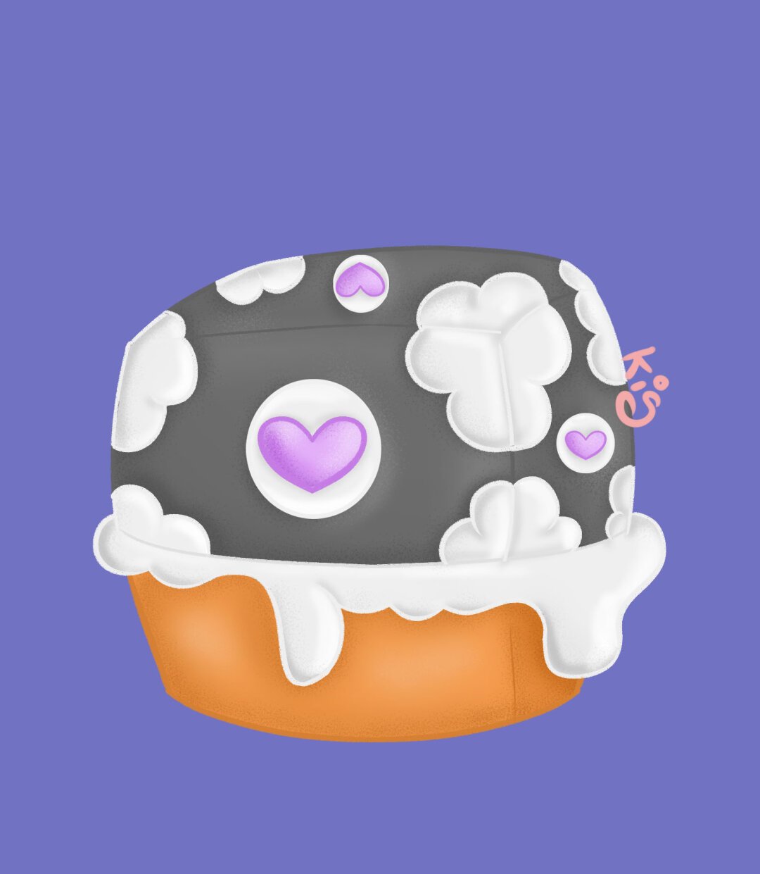 Dibujo de una magdalena como si fuese una caja de compañía de Portal