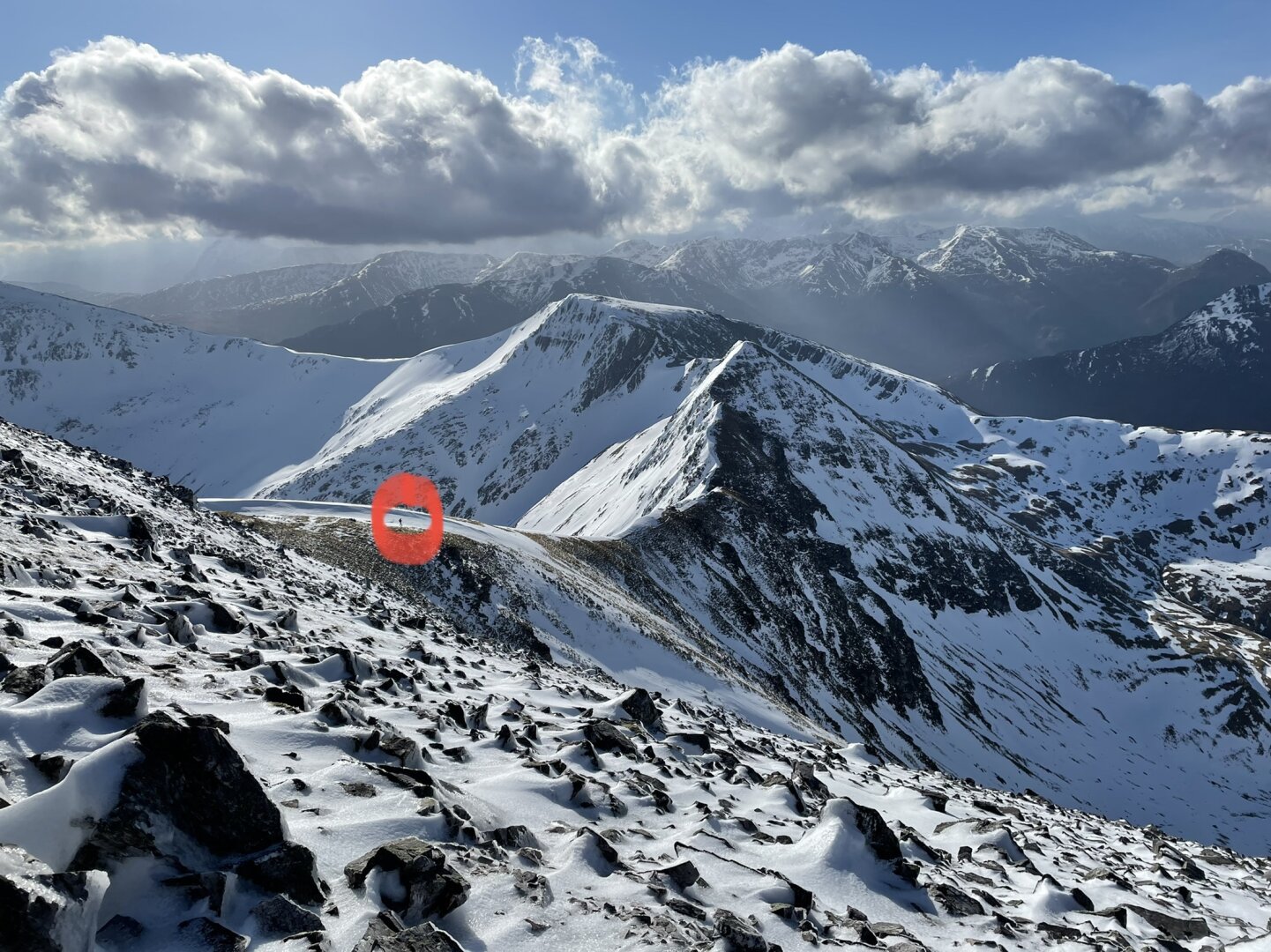 View from the top of Sgùrr a’ Mhàim looking south.
