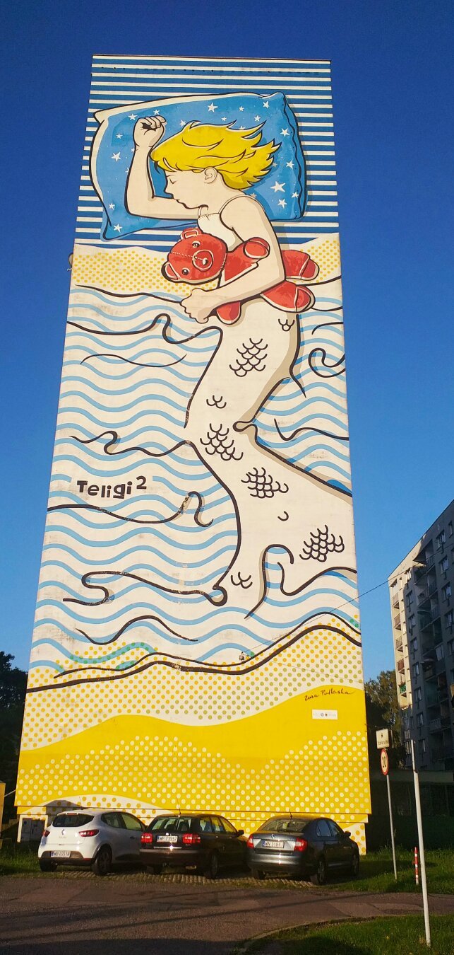 "Sleeping mermaid" by Zuzanna Podlewska in Warsaw, Poland