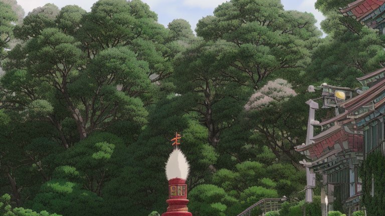 A statue by a fortress entrance.