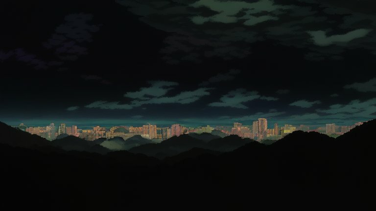 Cityscape view from a hilltop.