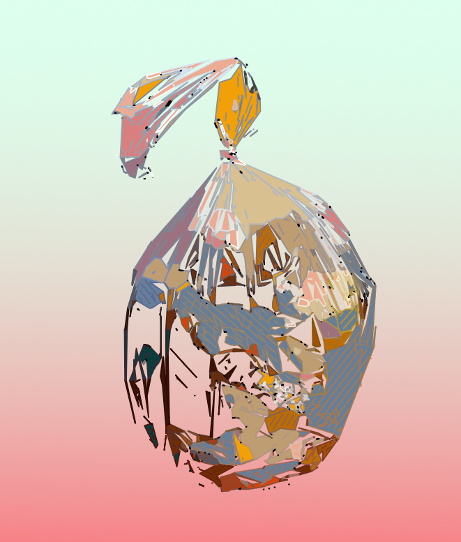 vector graphic of a garbage bag