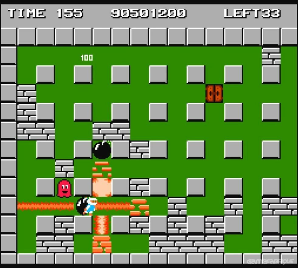 NES Bomberman game screenshot