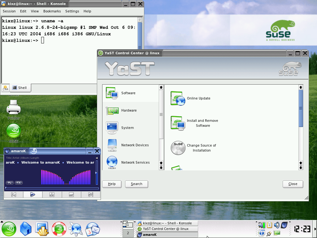 SuSe 9.2 screenshot, released in Oct 2004