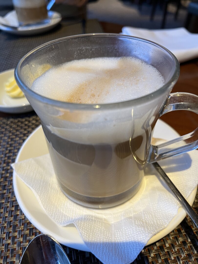 Delicious latte for breakfast