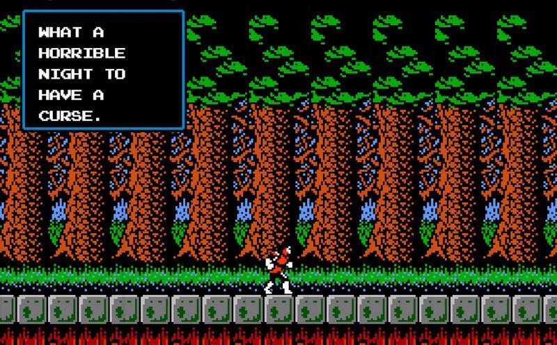 Castlevania II: Simon's Quest Tapestry – 18x24 – 'What A Horrible Night To Have A Curse' – NES Retro Gaming