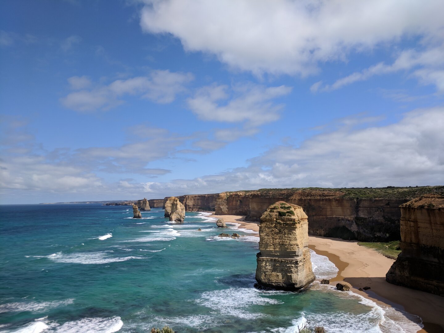 Our first day on the #GreatOceanRoad in #NewSouthWales. This is the famous 7 Apostles. We had a couple of awesome days touring around the area in our van.