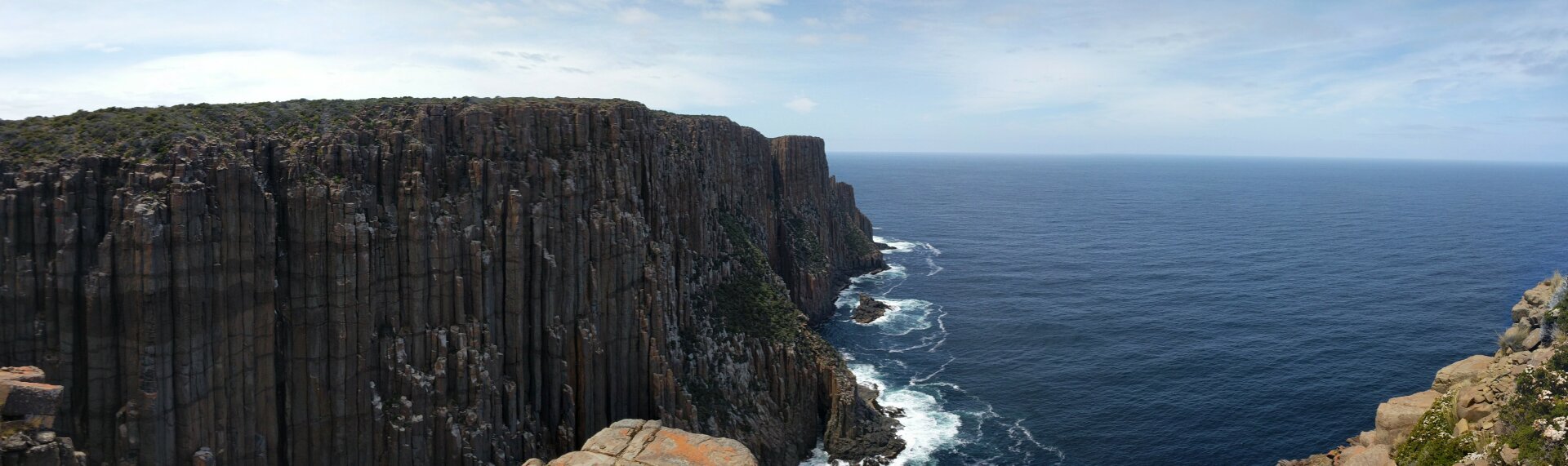 Cape Raoul, Tasmania in December, 2017.  This was an amazing hike with unforgettable scenery.  We stopped for lunch right above the point of the cape and got to watch a mother humpback whale and her calf swim by us. #CapeRaoul #Tasmania