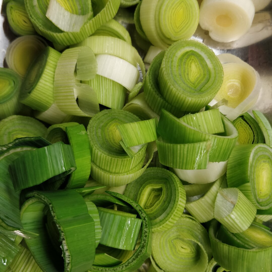 Porree, geschnitten