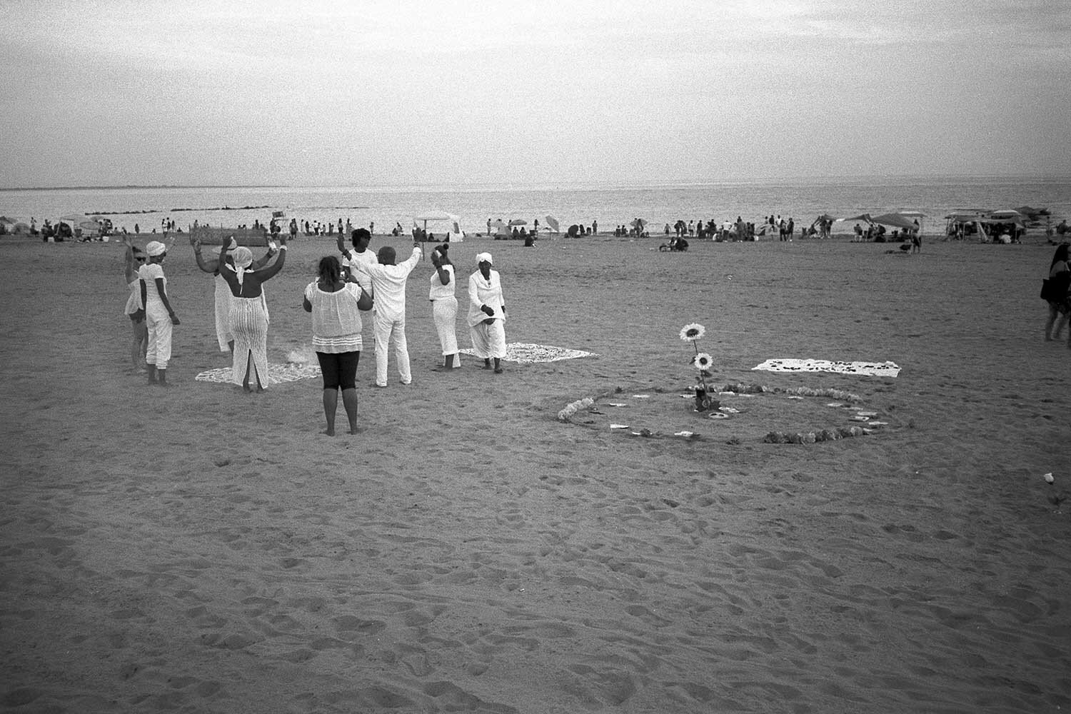 mysterious ceremony on coney island beach