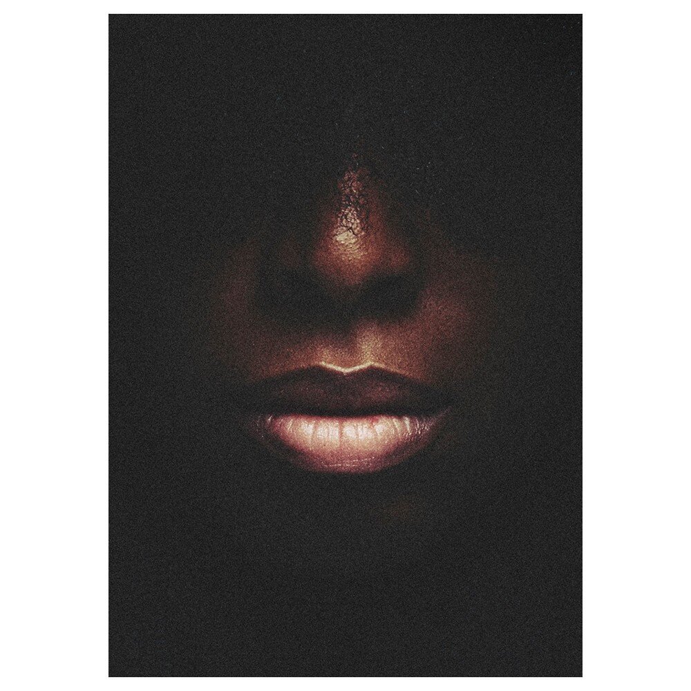 Styised photo of lips and nose close up