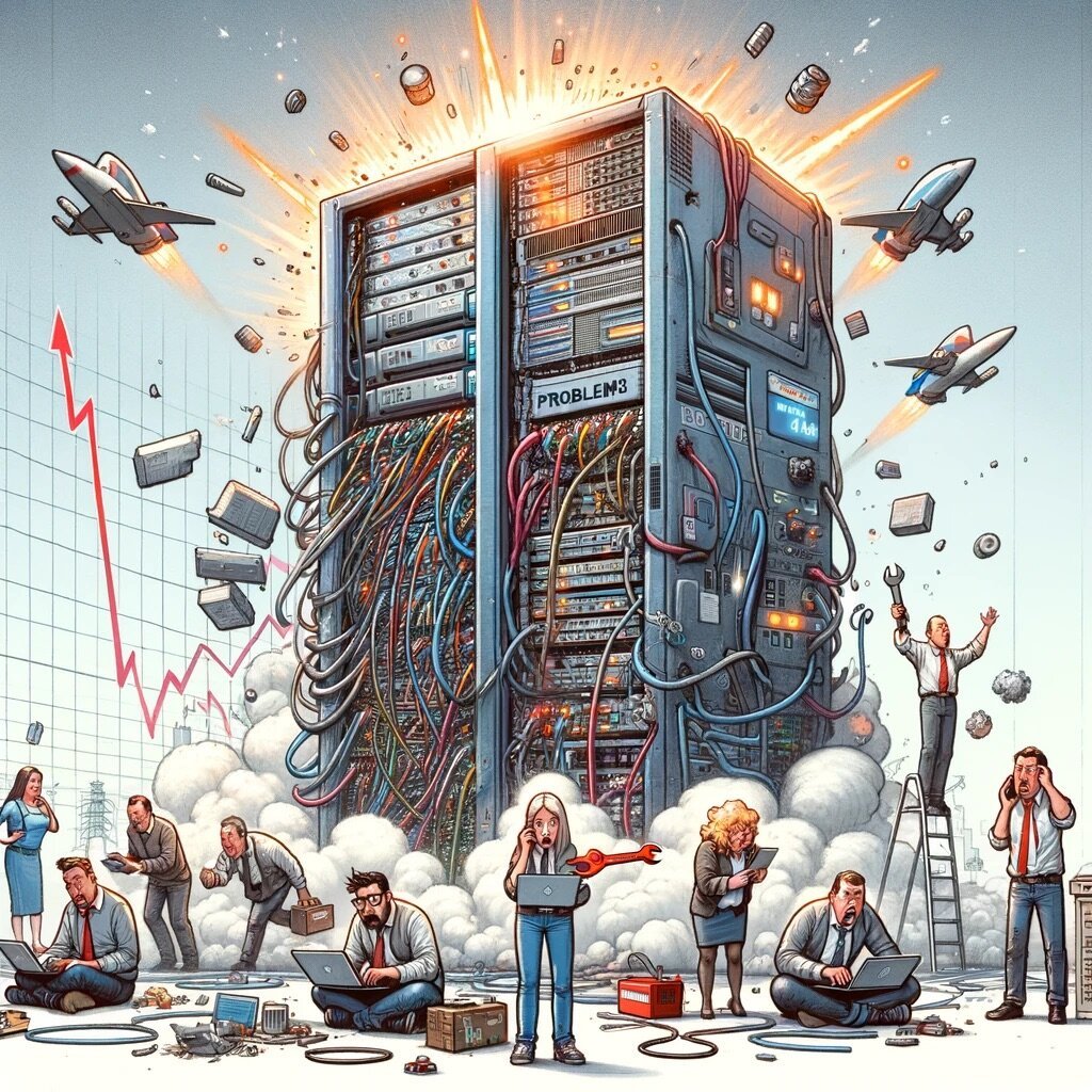the only scaling property in IT is problems.
