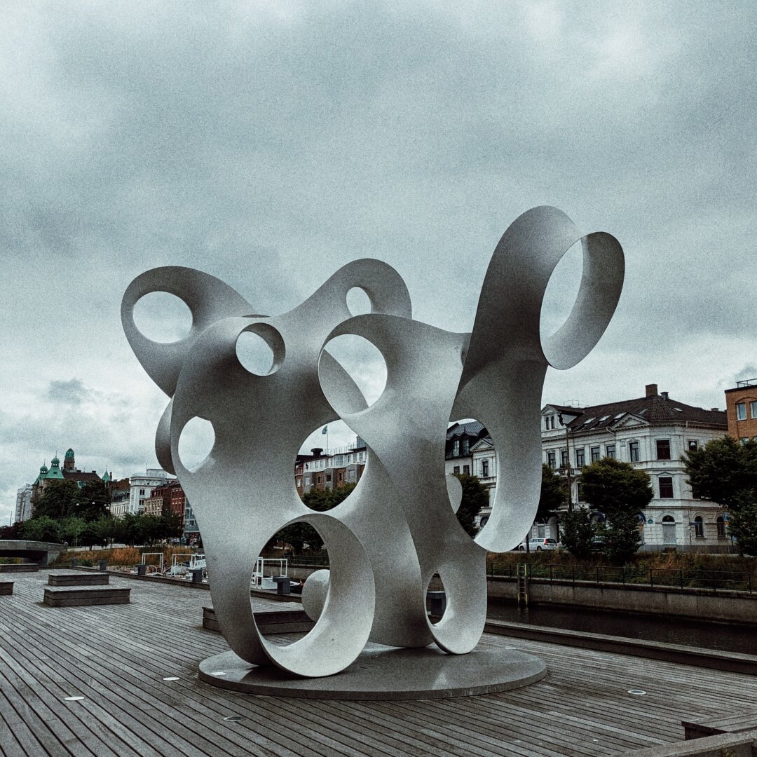 White Sculpture with lots of holes