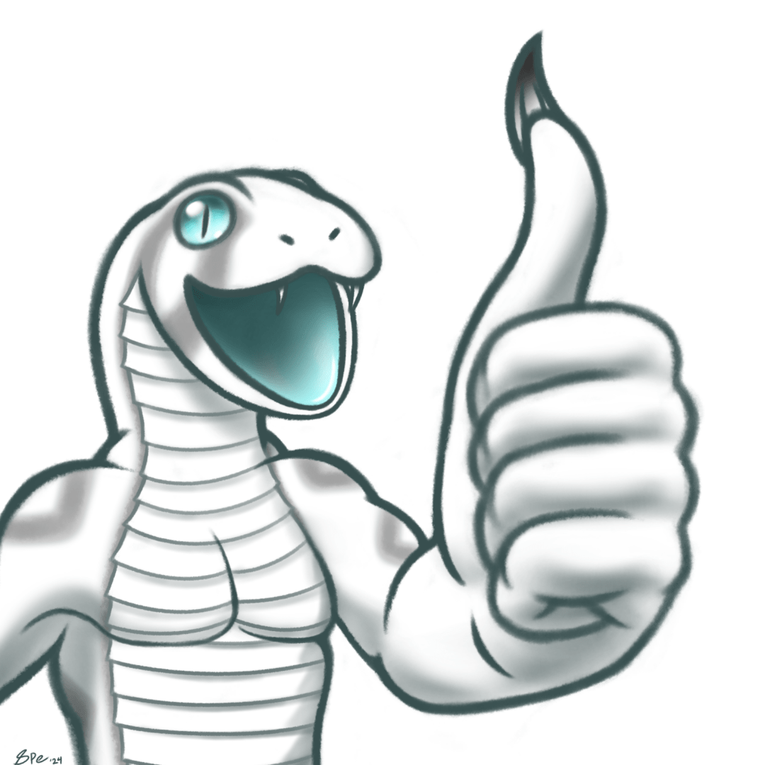 snake thumbs up