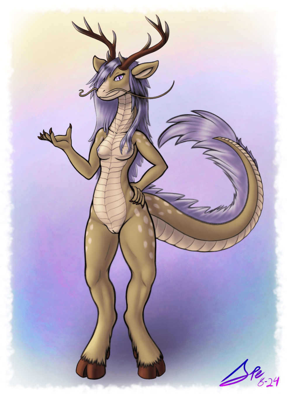 female anthro kirin character